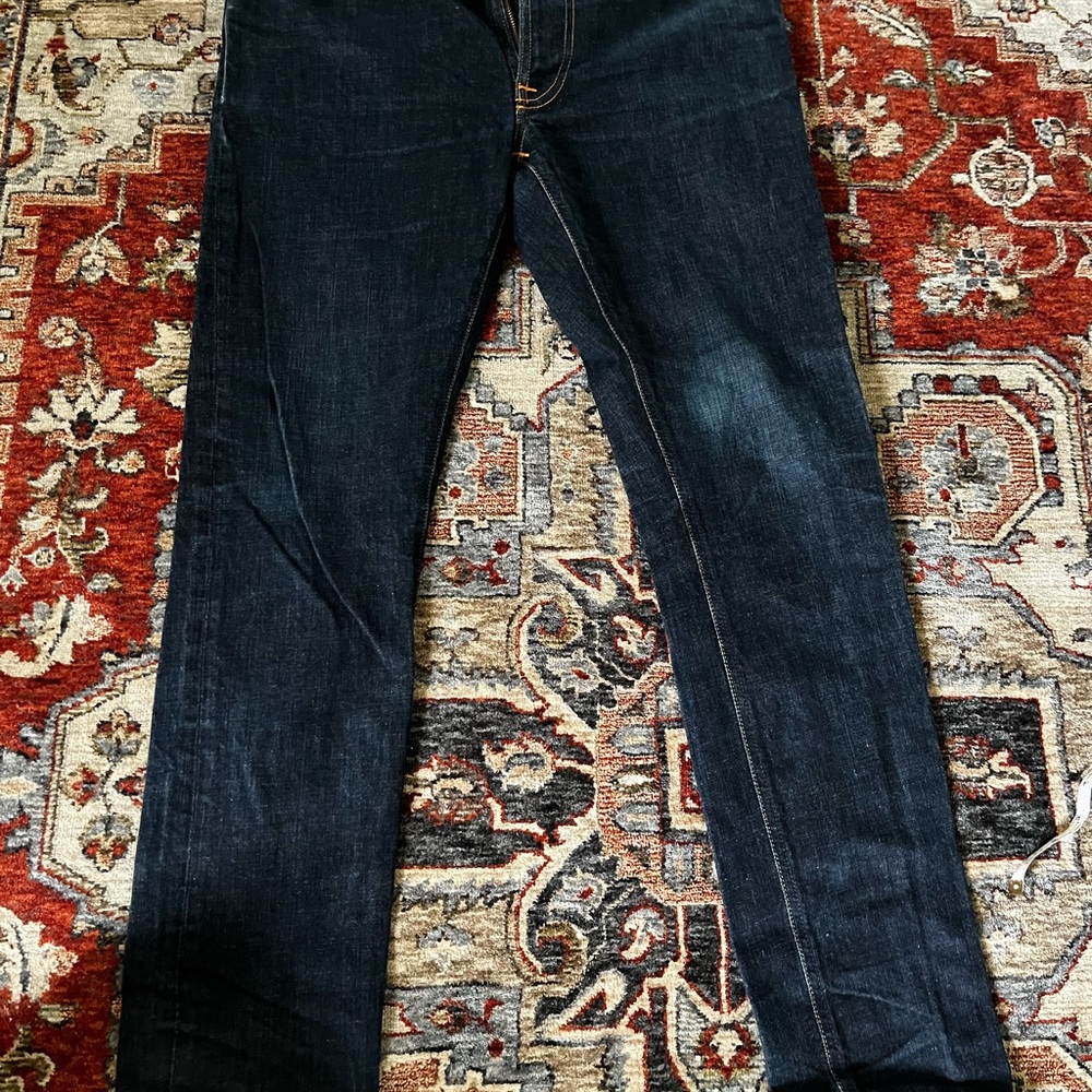 Nudie Jeans Men's Deep Indigo Straight Jeans 34x30
